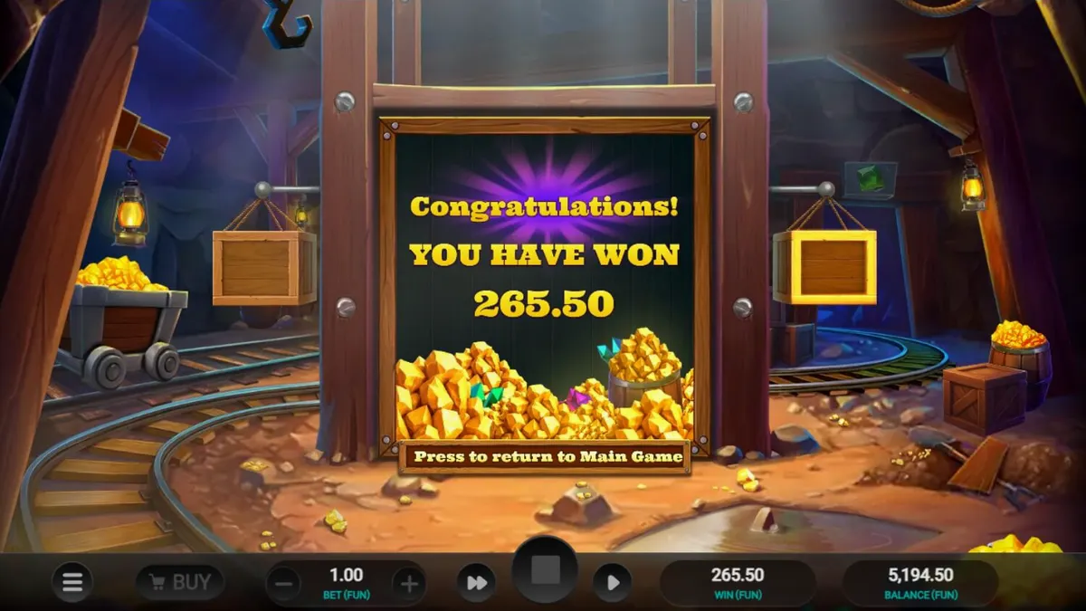 Tampilan visual slot Digger’s Dough dengan karakter penambang dan keledai.